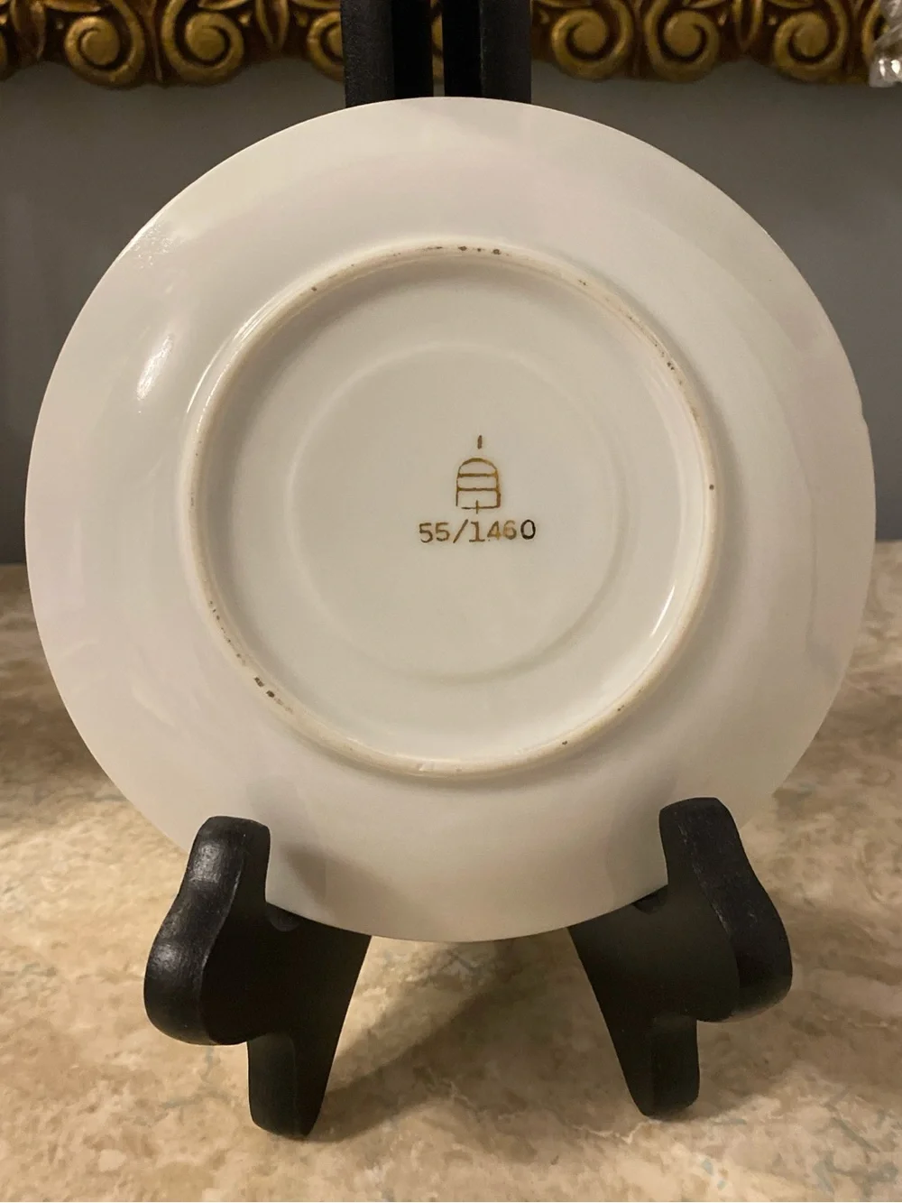 Decorative Pink and Gold Porcelain Plate